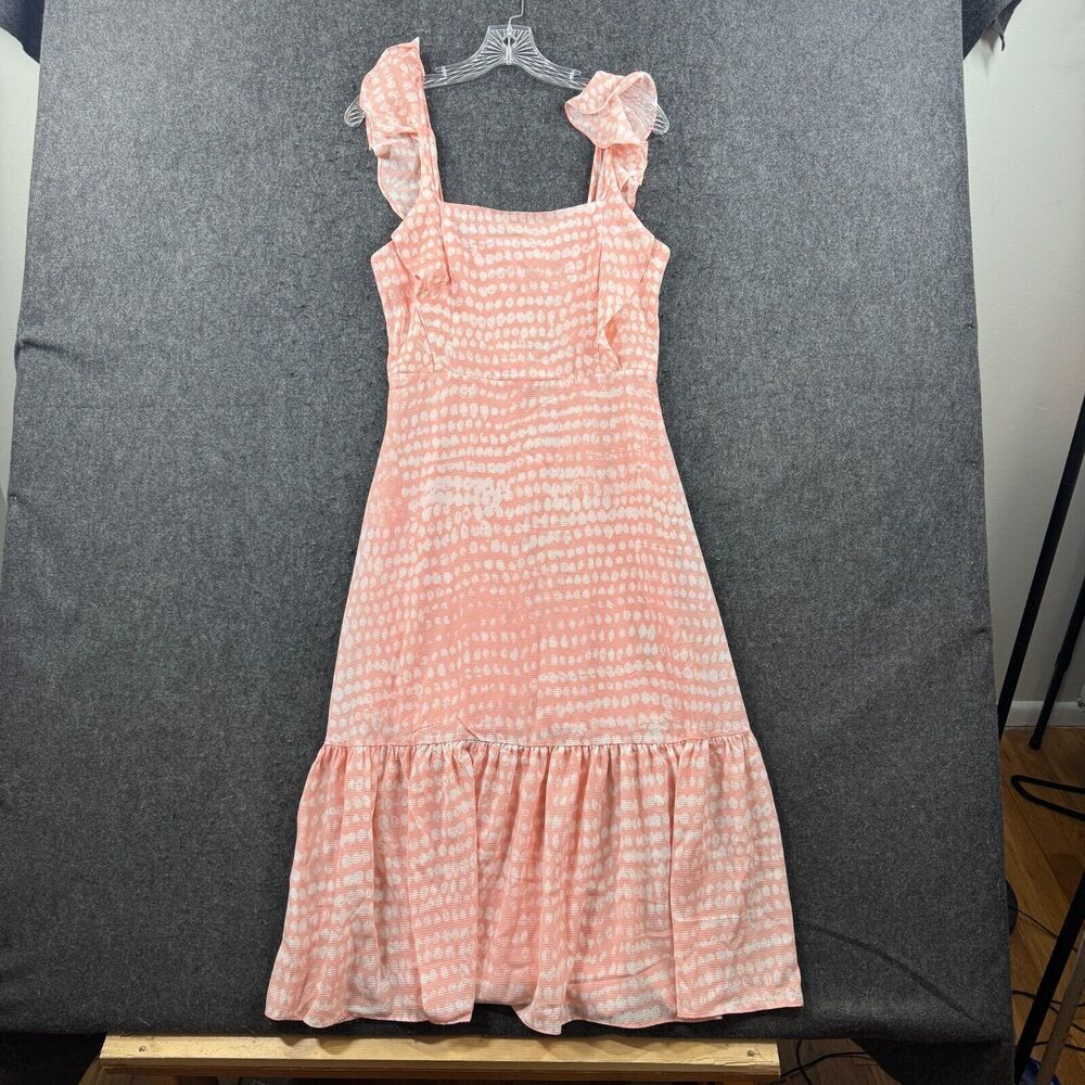 BCBG Blush Pink Tie-Shoulder Midi Dress